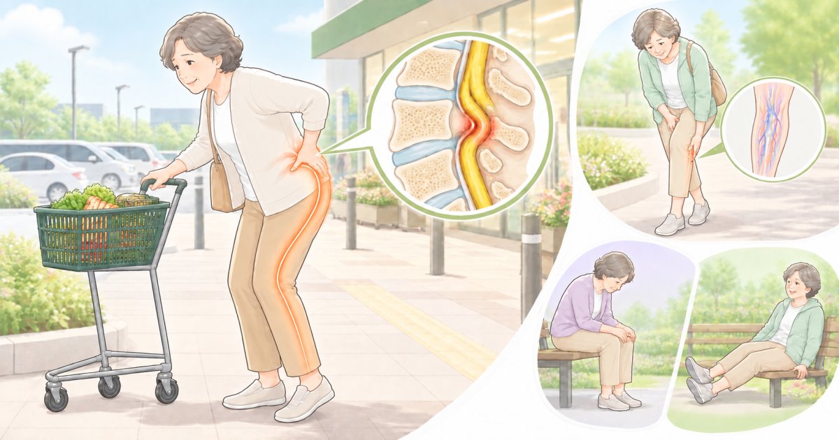 歩くとお尻や脚が痛いのは脊柱管狭窄症？休むと楽になる理由と別の原因