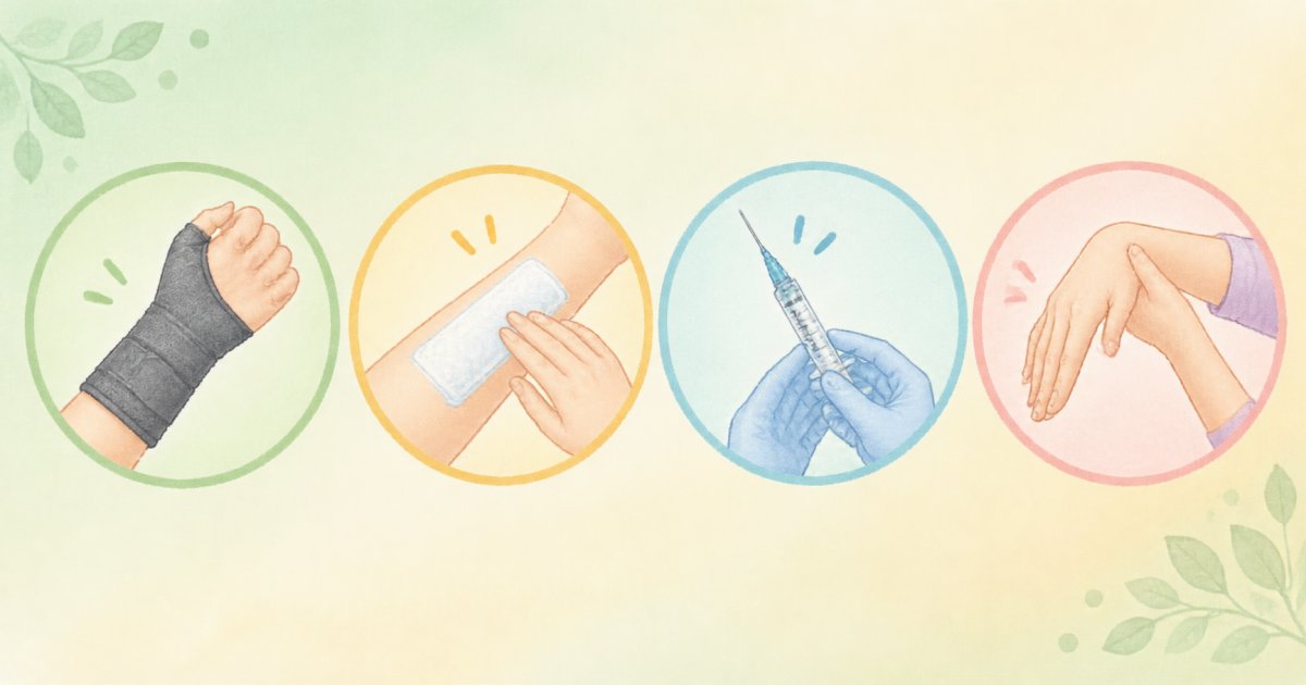 仕事を続けながら受けられる手の痛みの治療には何があり、作業にどう影響する?